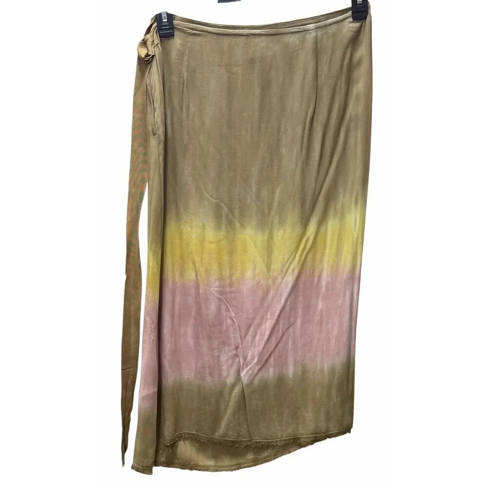 Raquel Allegra Wrap Skirt in Tye Dye NWT Size 3/XL